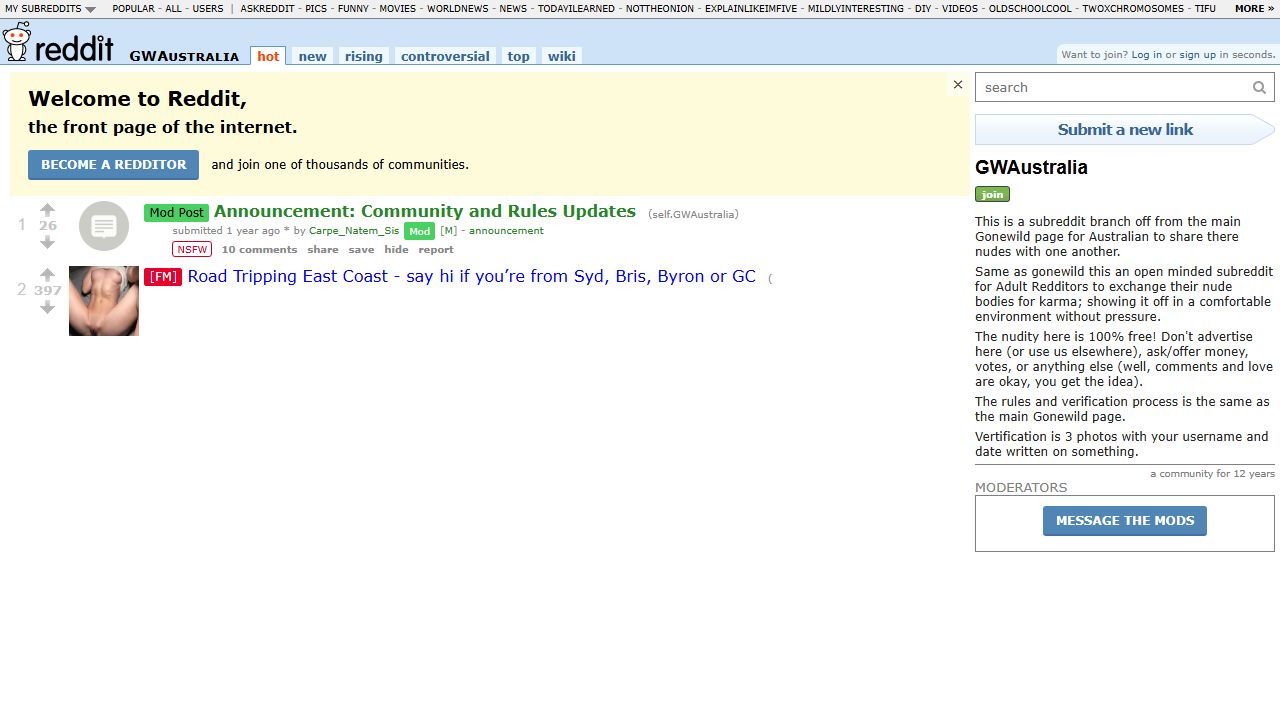 r/GWAustralia subreddit